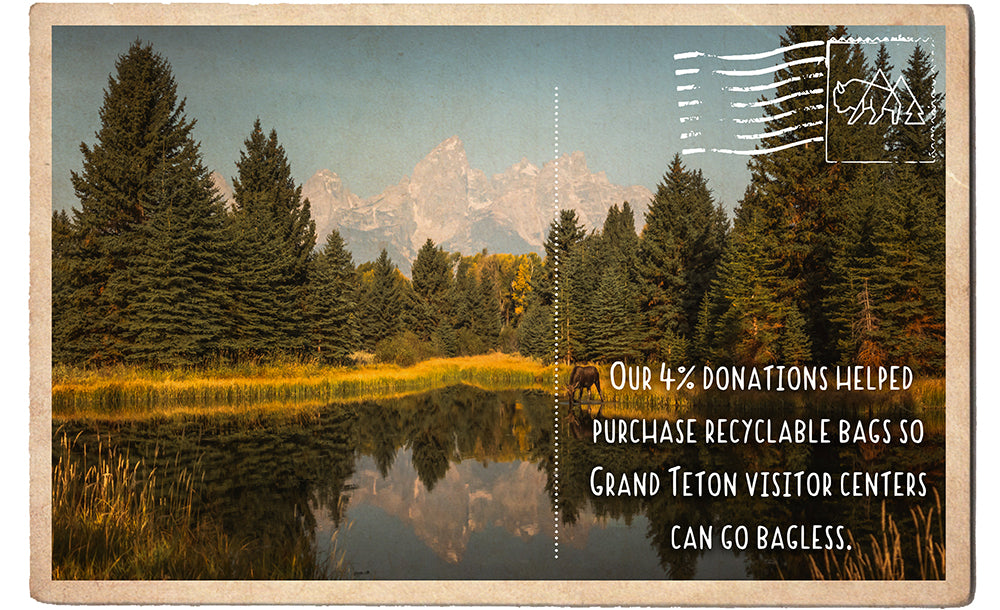 Purchased Recyclable Bags for Grand Teton Visitor Centers