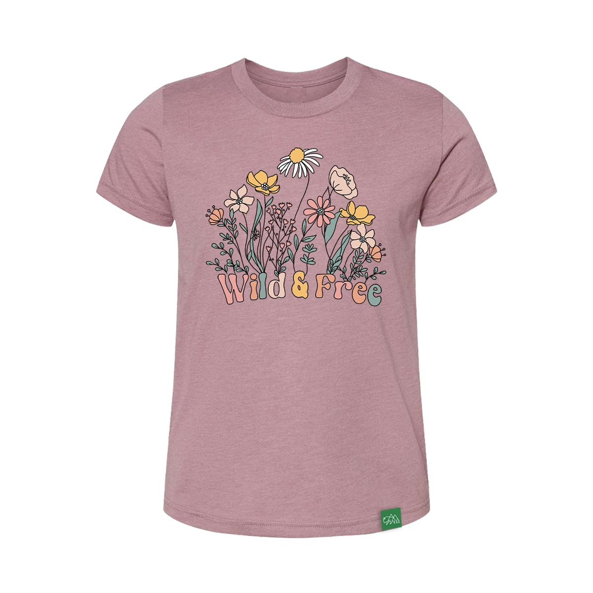 Wild and Free Flower Youth T-Shirt
