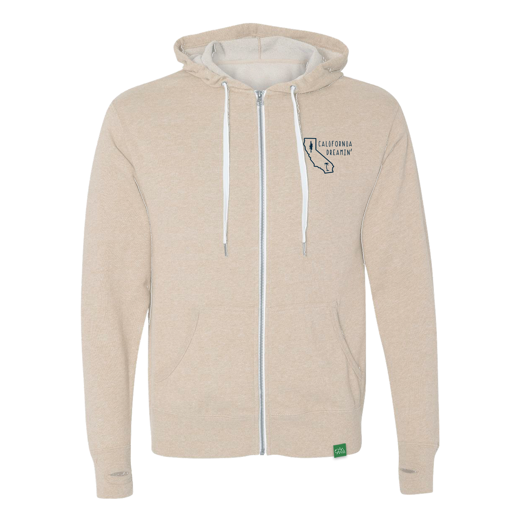 California Topo Lightweight Zipper Hoodie | Wild Tribute