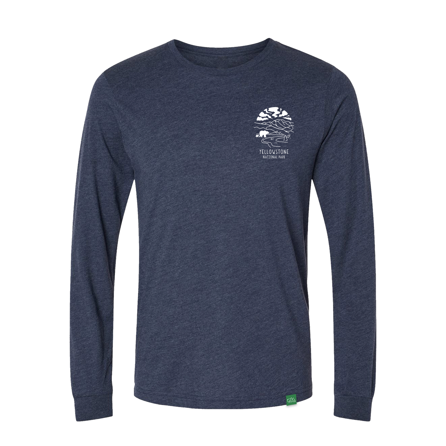 Yellowstone Hayden Valley Wispy Sky Long Sleeve T-Shirt