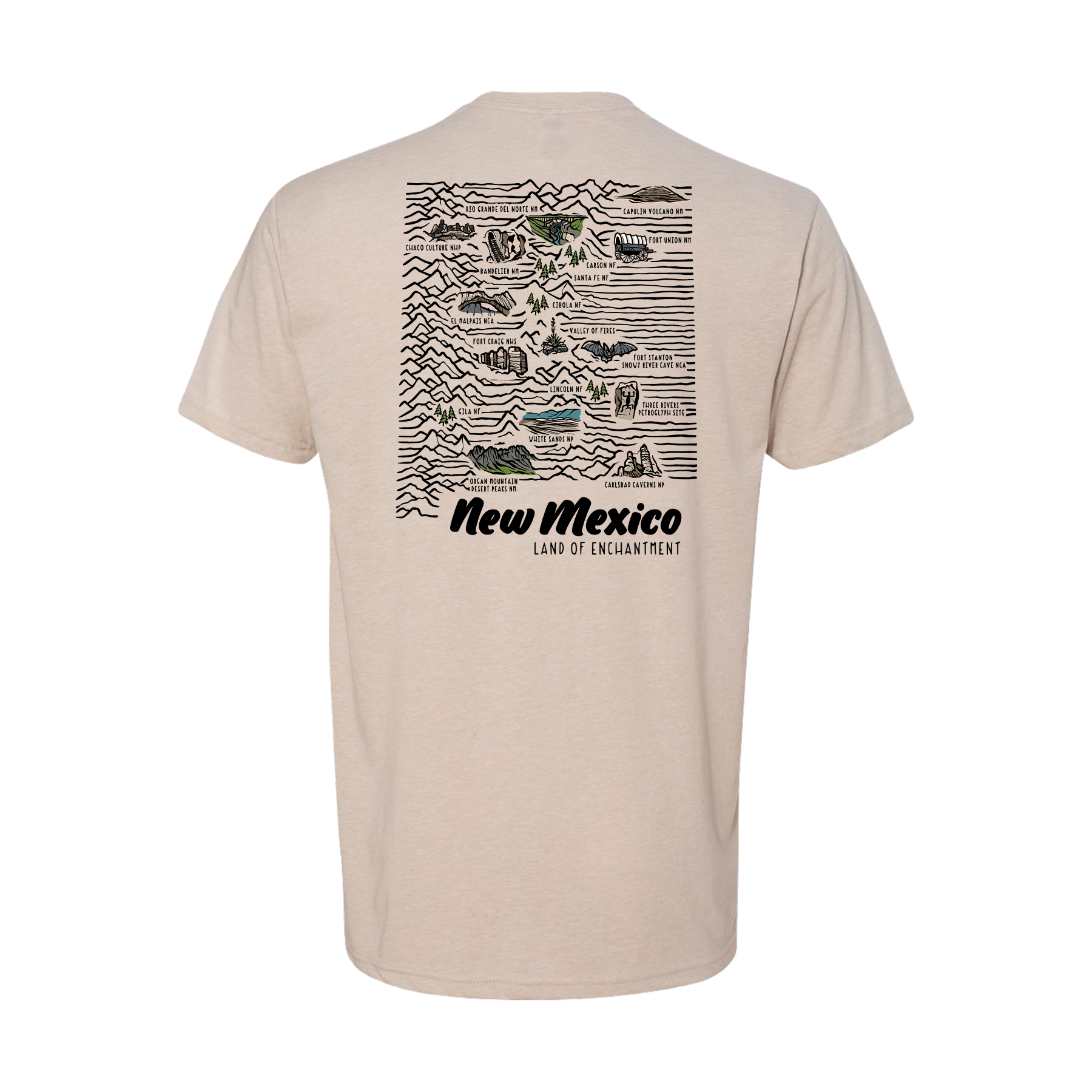 New Mexico Topo Map T-Shirt