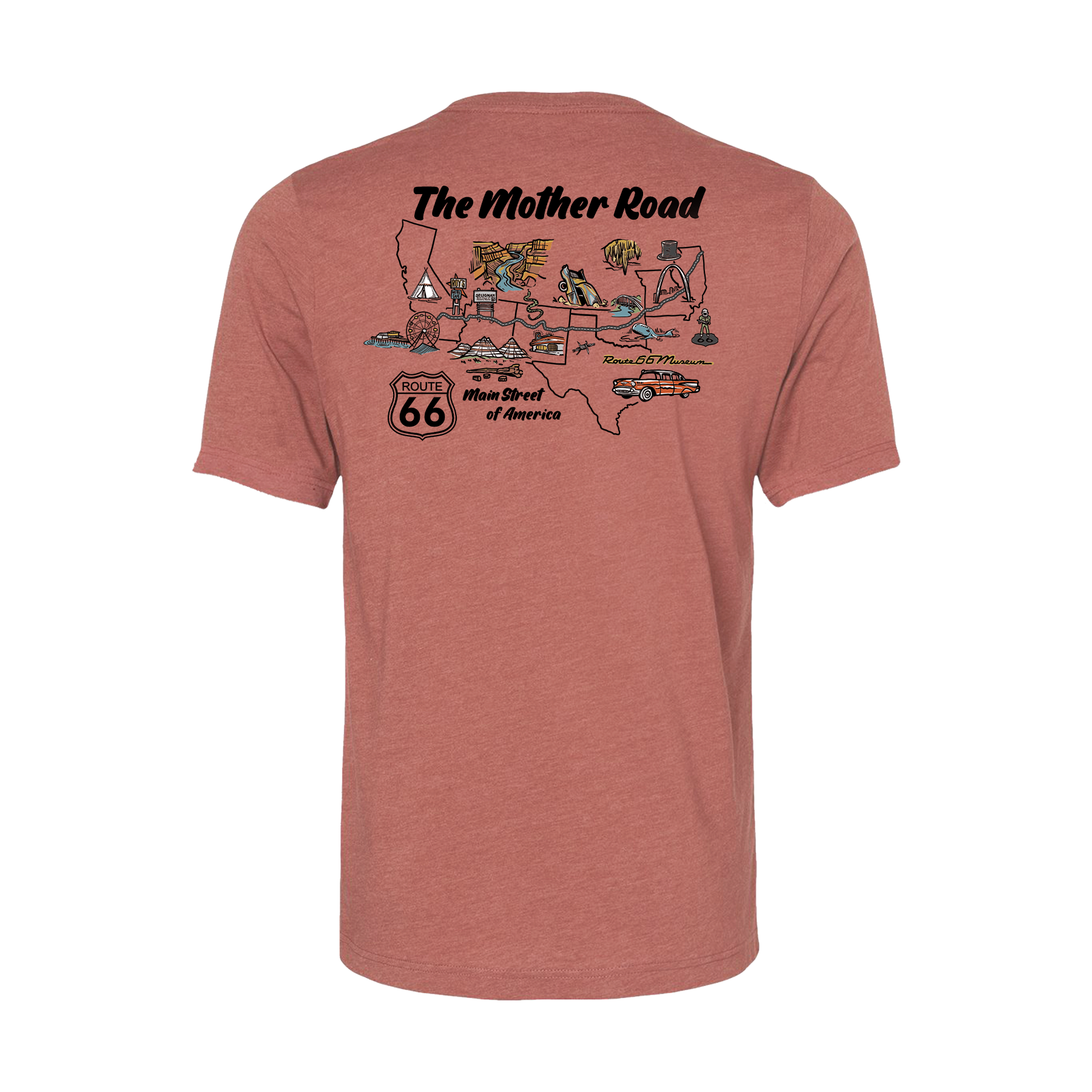 Route 66 Map T-Shirt