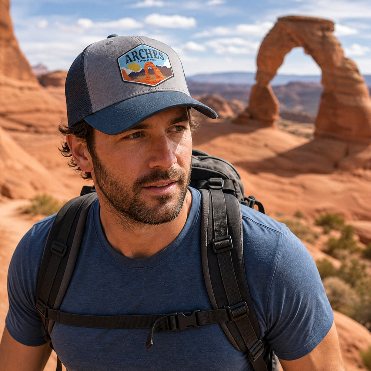 Arches Landscape Sketch Trucker Hat