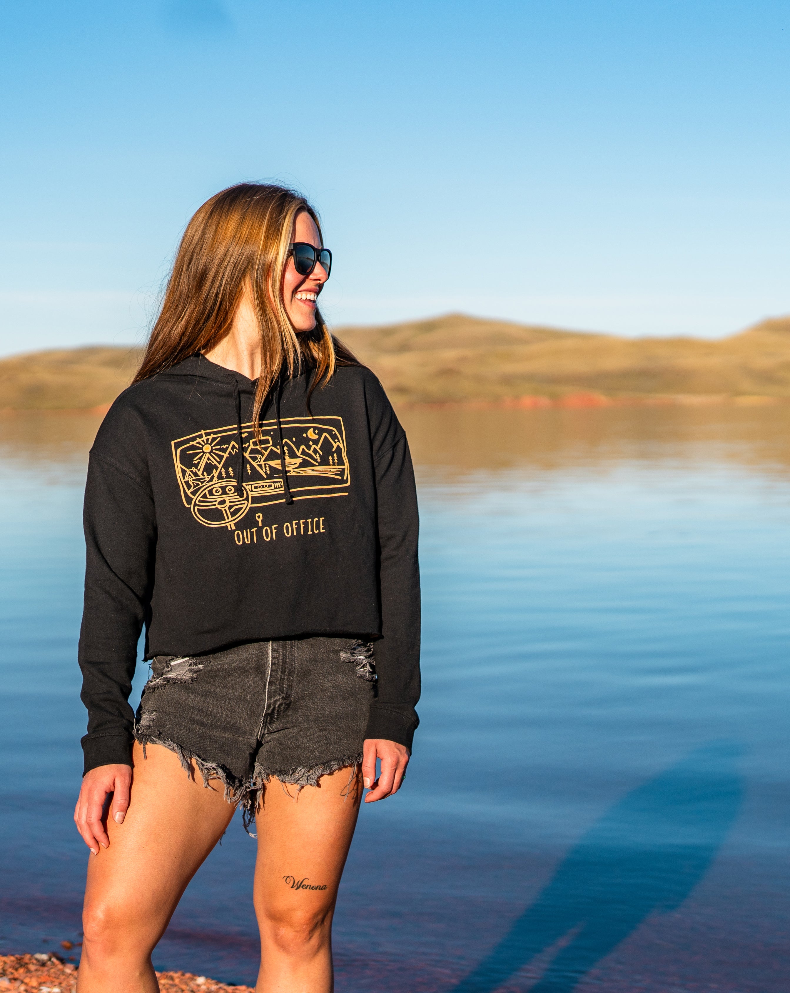 Out of Office Women's Crop Hoodie