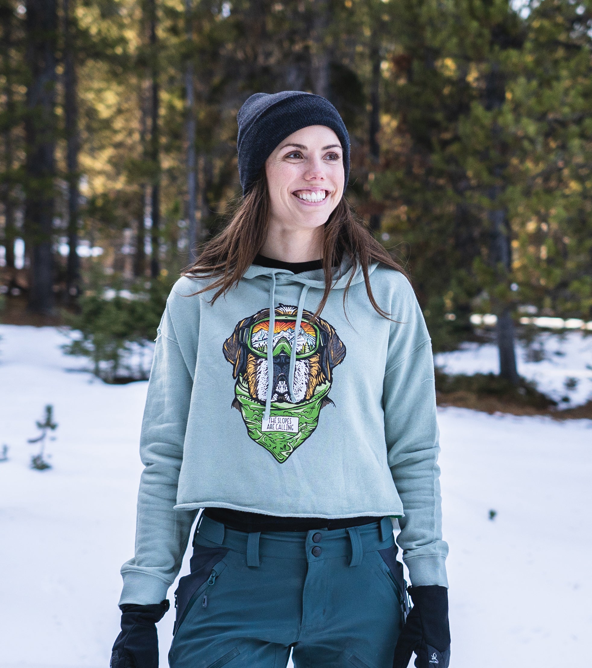 Slopes are Calling Women's Crop Hoodie