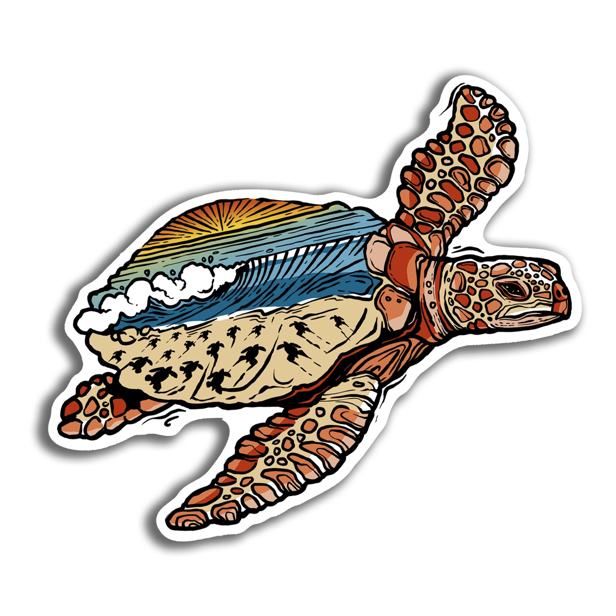 Run Turtles Run Sticker