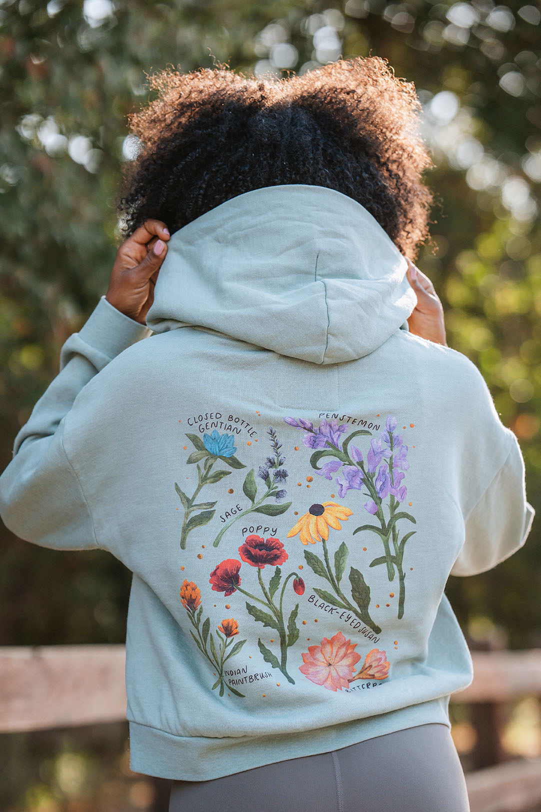 Bee Kind Flowers Women's Hip Height Hoodie