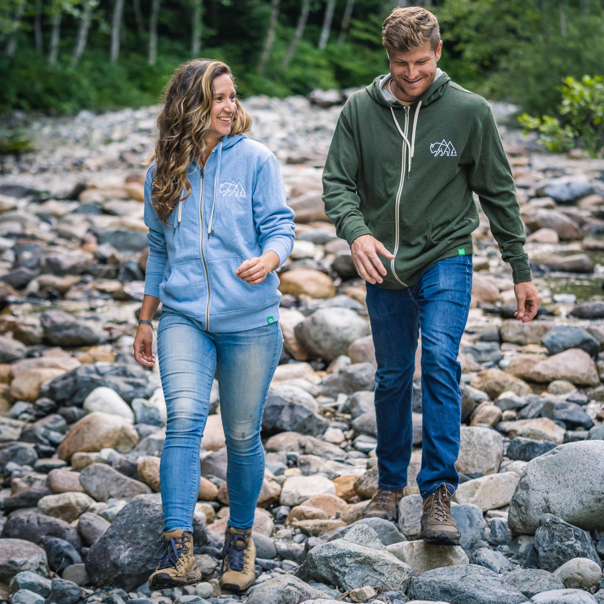 Wild Tribute Embroidery Lightweight Full Zip Hoodie