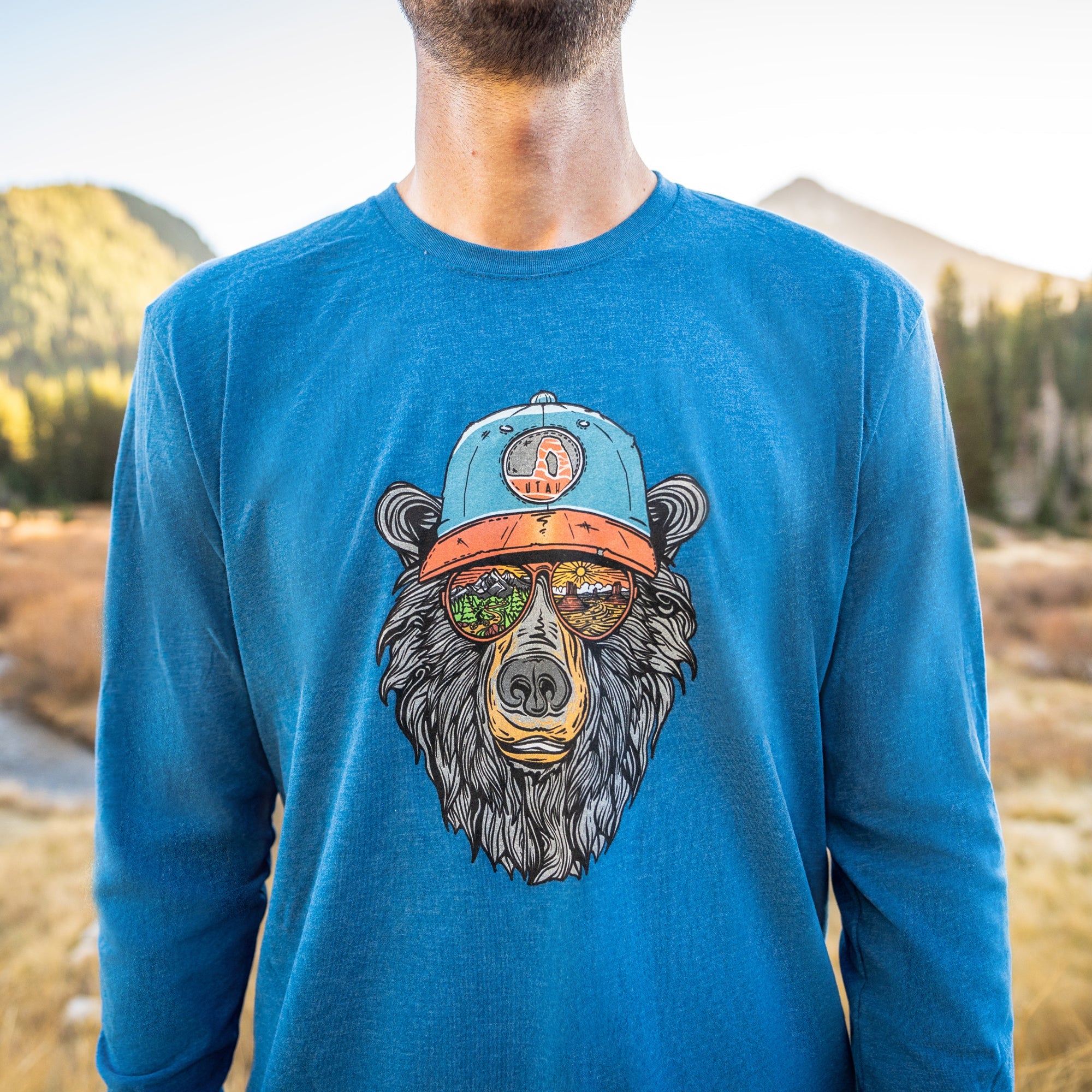 Miami Vice Utah Bear Long Sleeve T-Shirt