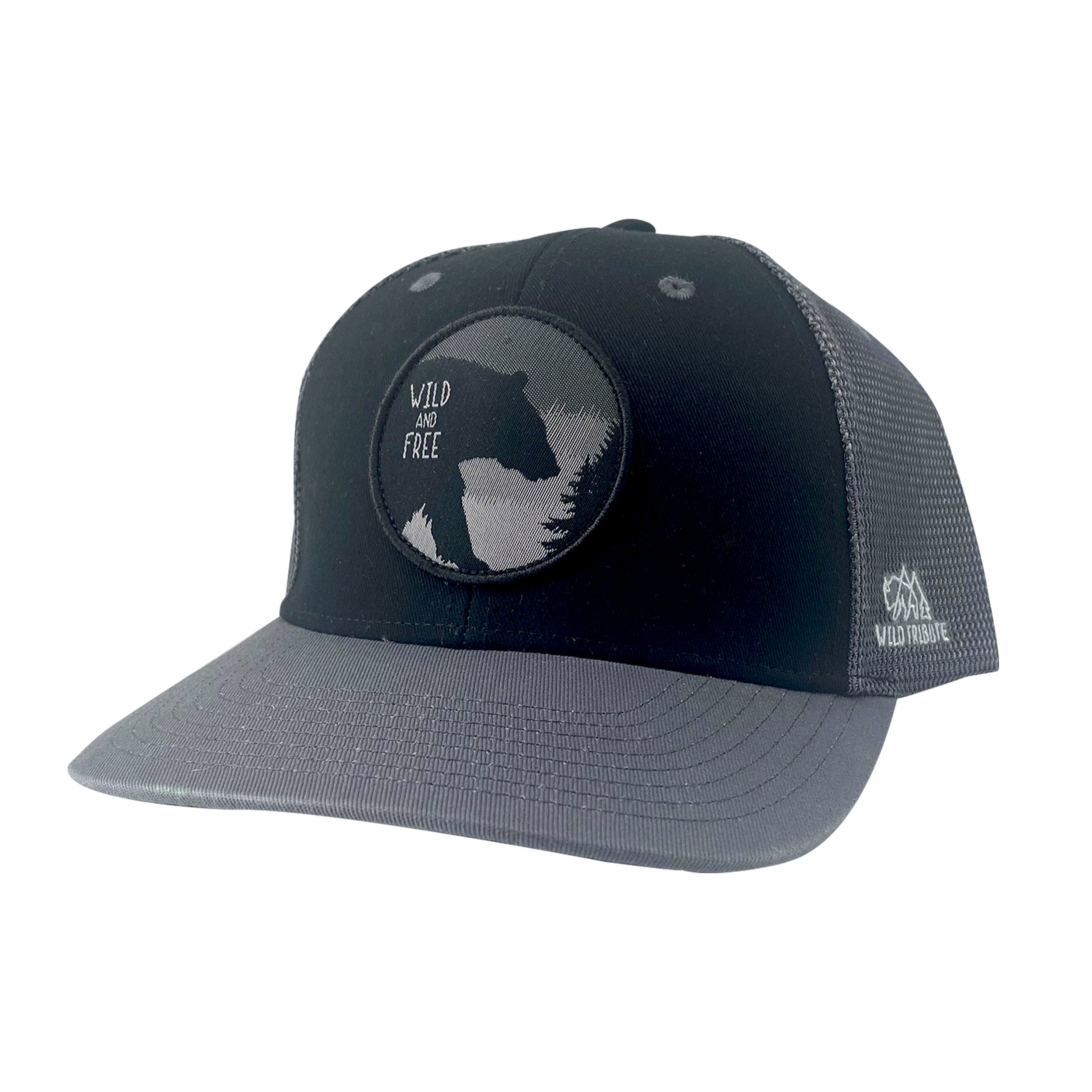 Wild and Free Hat - Charcoal/Black
