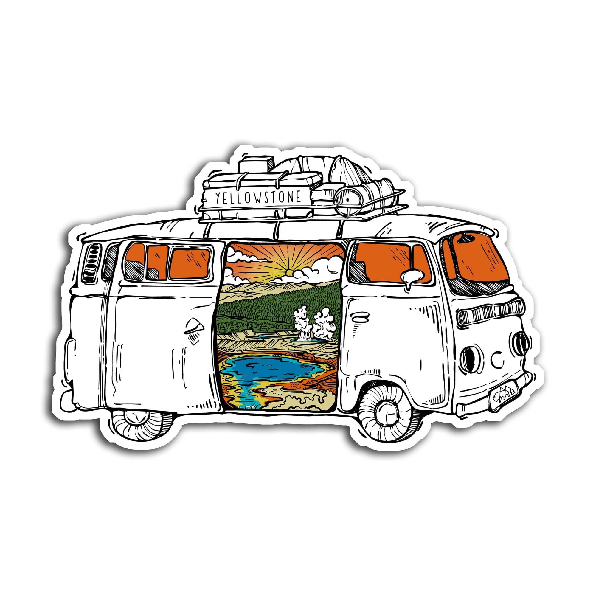 Yellowstone Road Trip Sticker