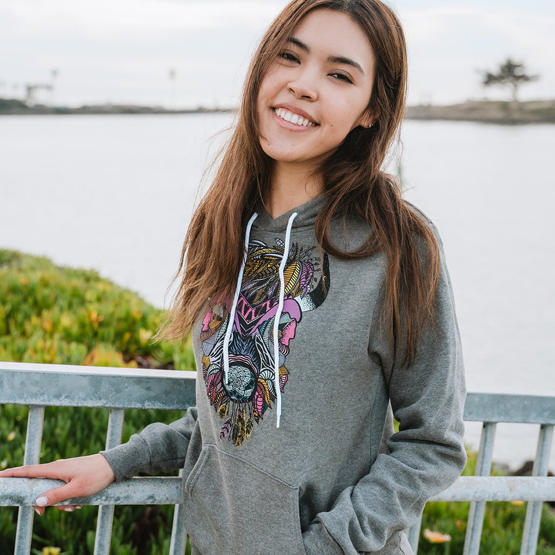 Boho Bison Unisex Lightweight Hoodie