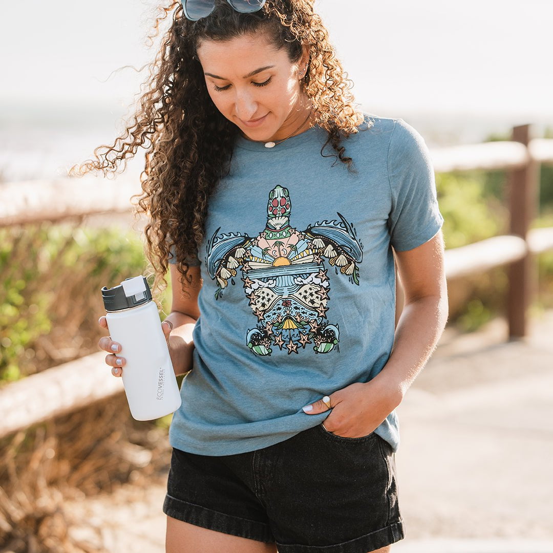 Boho Sea Turtle Women's Relaxed T-Shirt