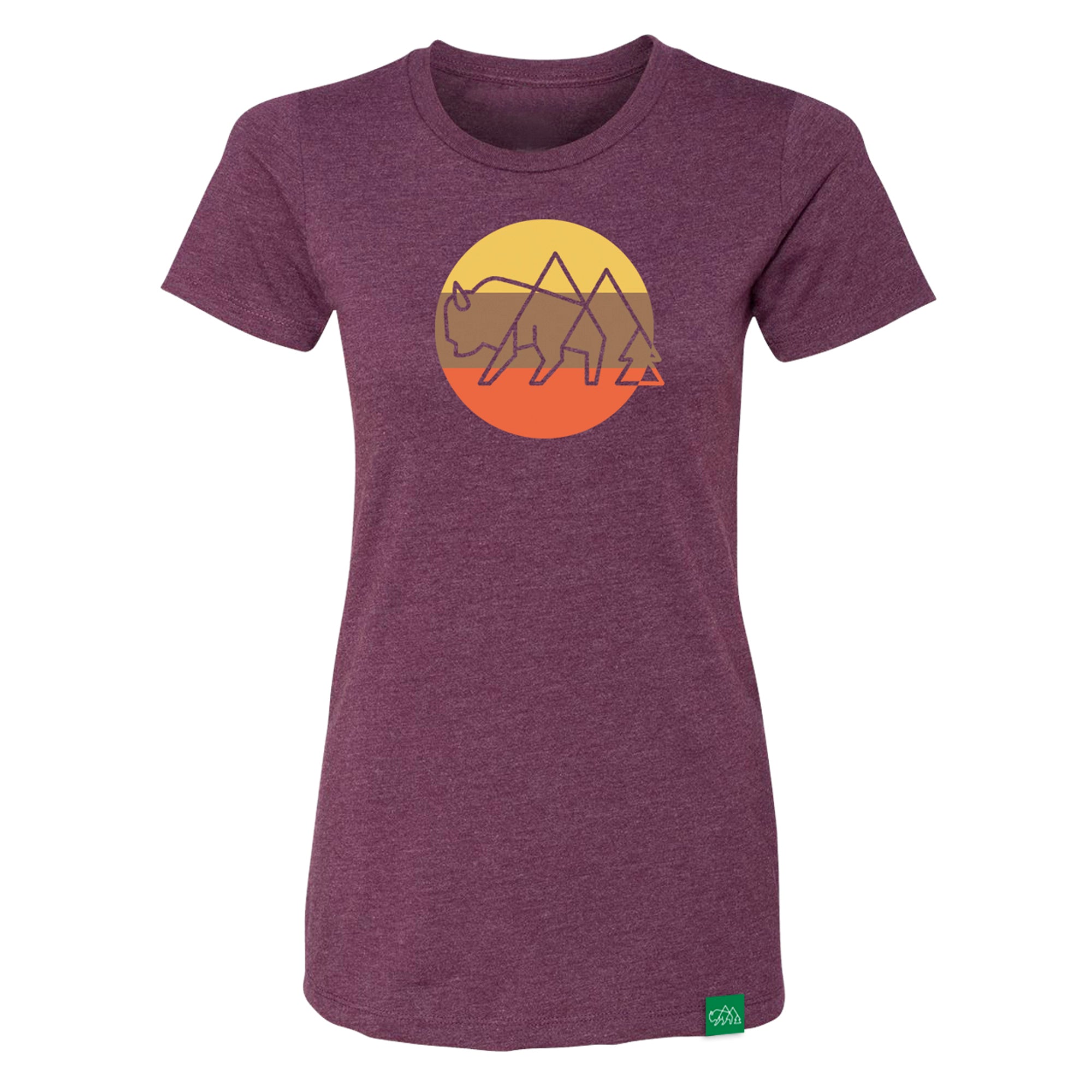 Colorblock Sun Logo Graphic Tee Women s Wild Tribute