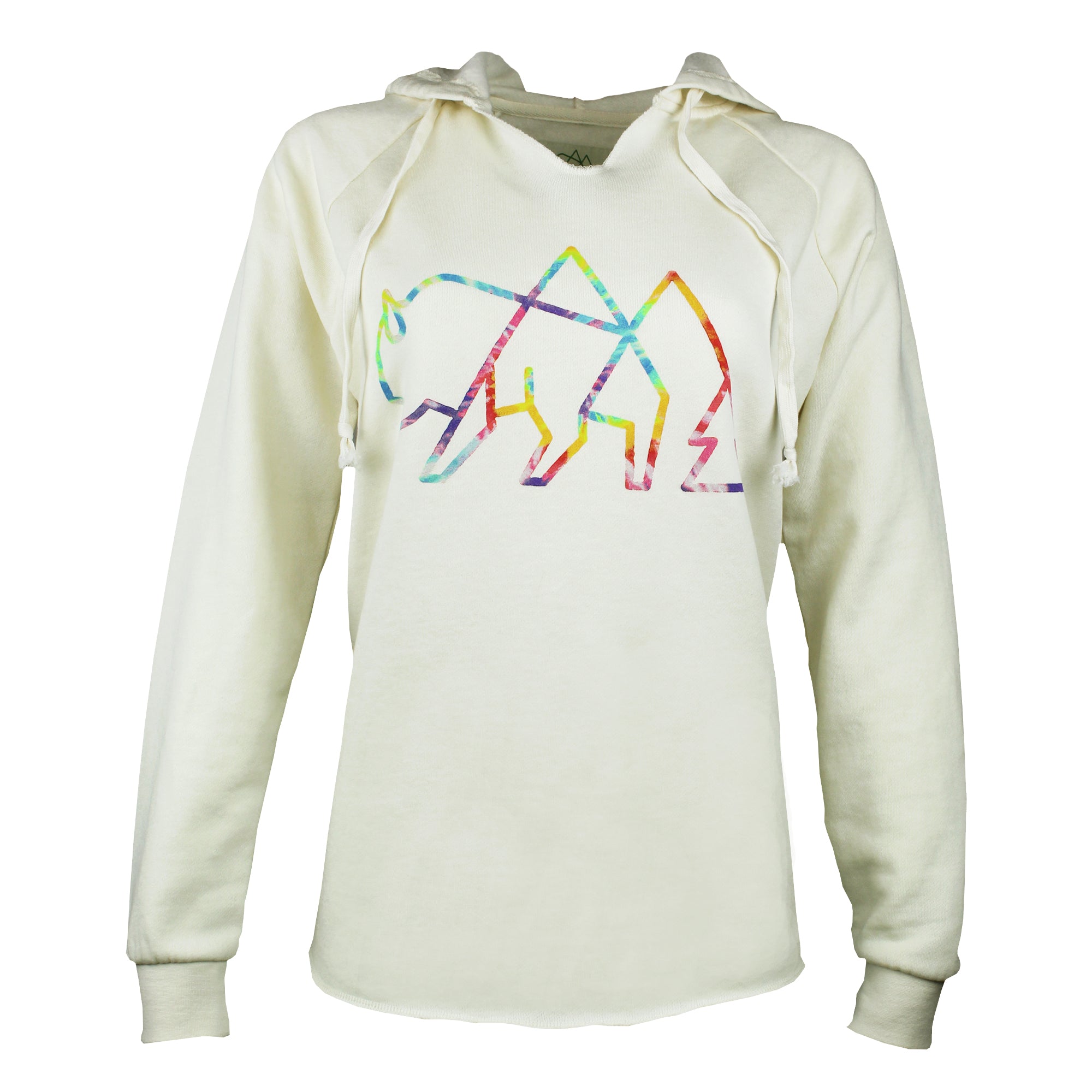 Wild Tribute Tie Dye Logo Women's Cut Hoodie