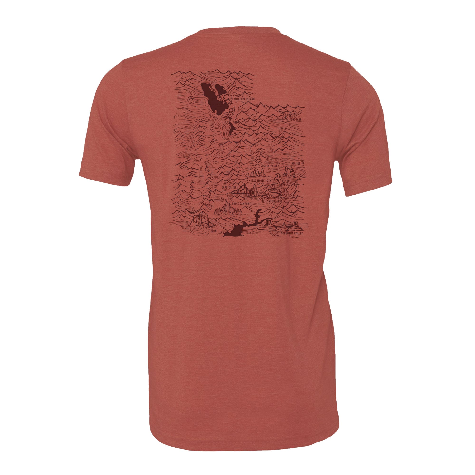 Utah Topo Map T-Shirt
