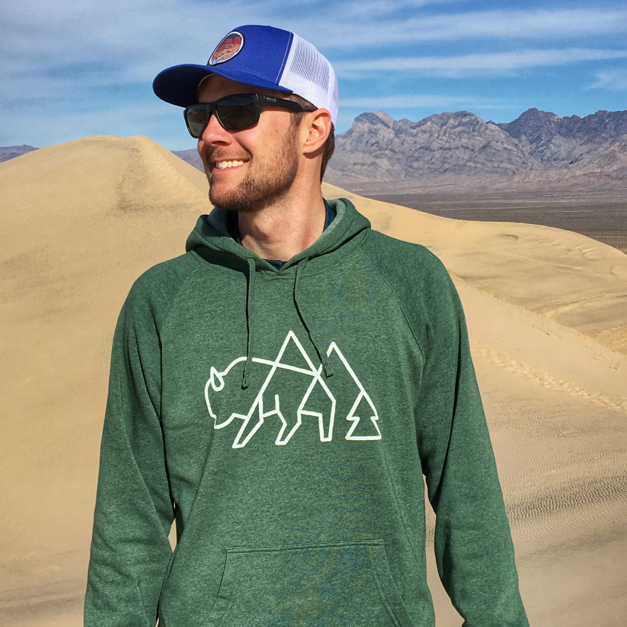Wild Tribute Bison Logo Hoodie Sweatshirt