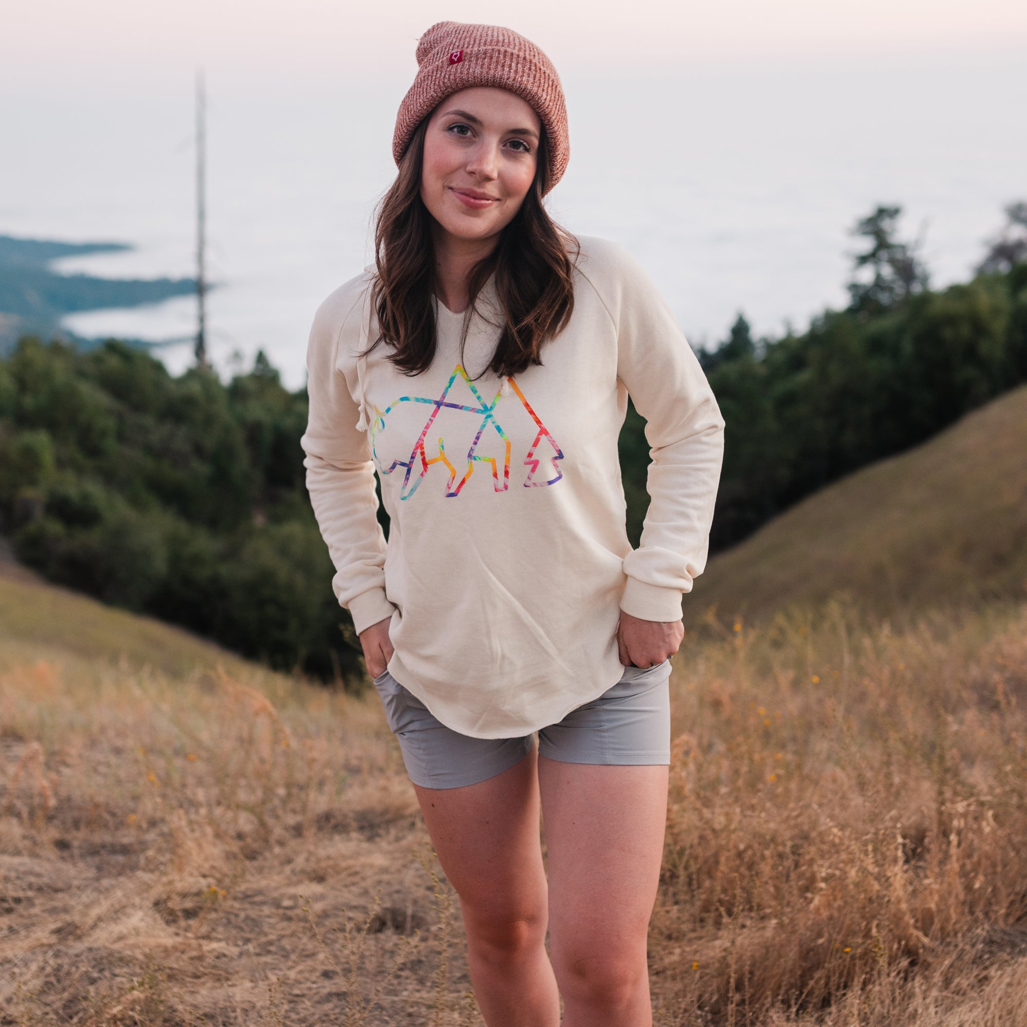 Wild Tribute Tie Dye Logo Women's Cut Hoodie