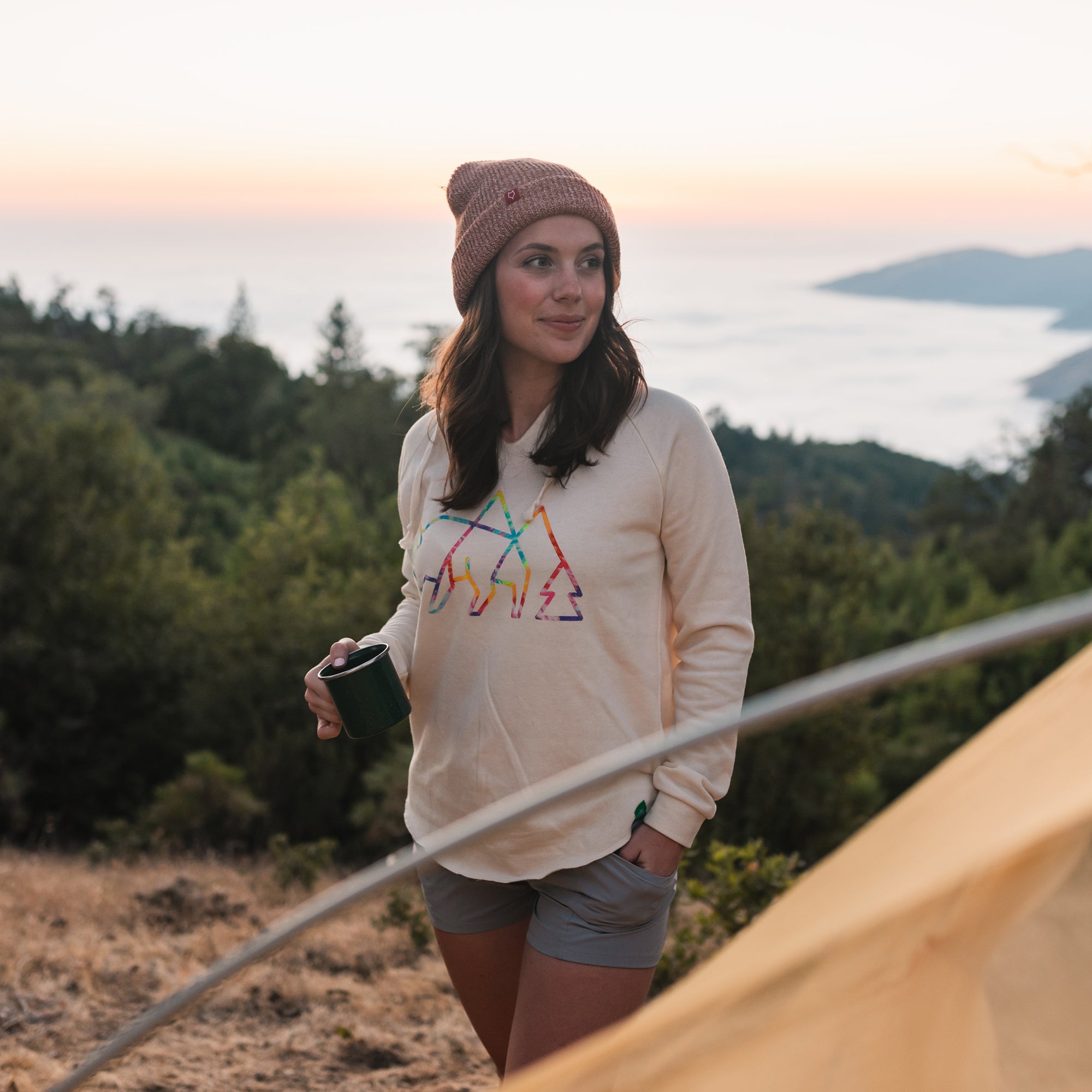 Wild Tribute Tie Dye Logo Women's Cut Hoodie