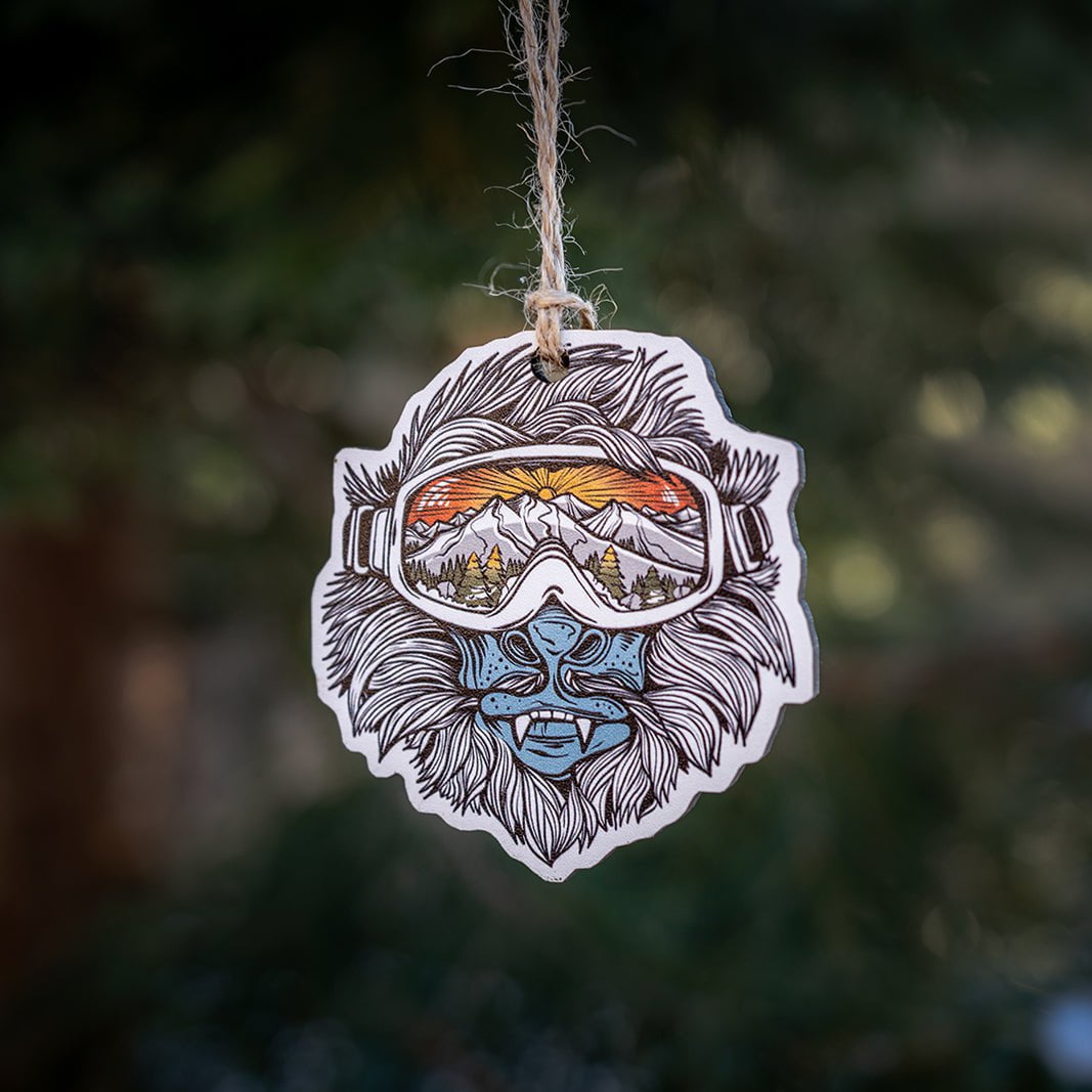 Yeti Wooden Ornament