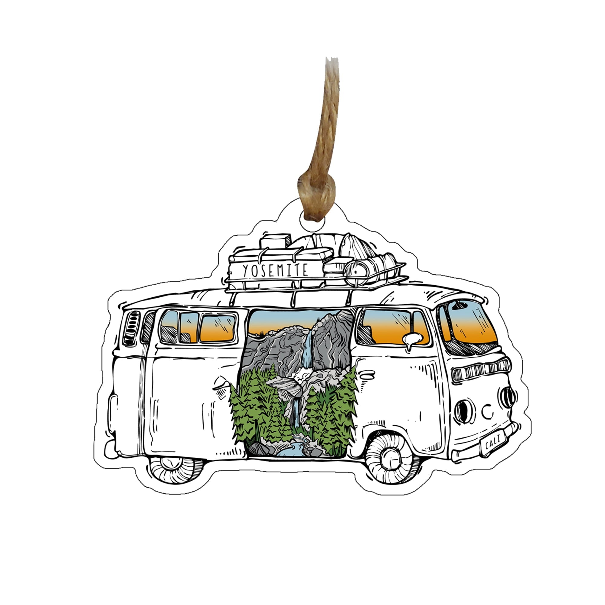 Yosemite Road Trip Acrylic Ornament