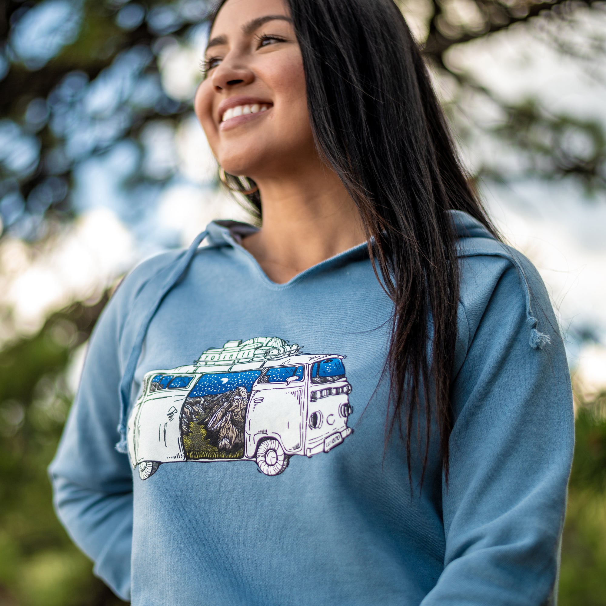 Yosemite Night Half Dome Road Trip Women's Cut Hoodie