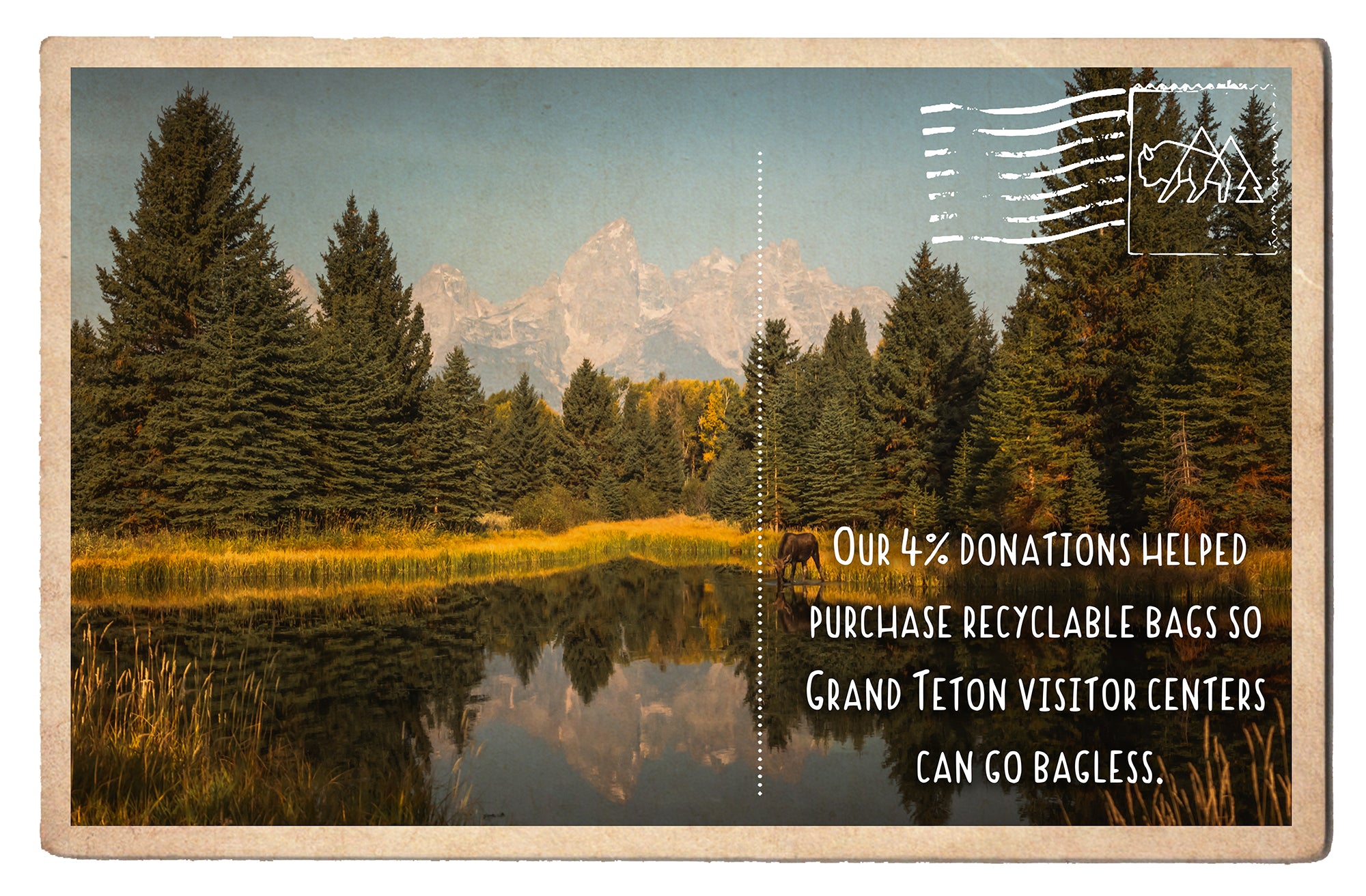 Purchased Recyclable Bags for Grand Teton Visitor Centers