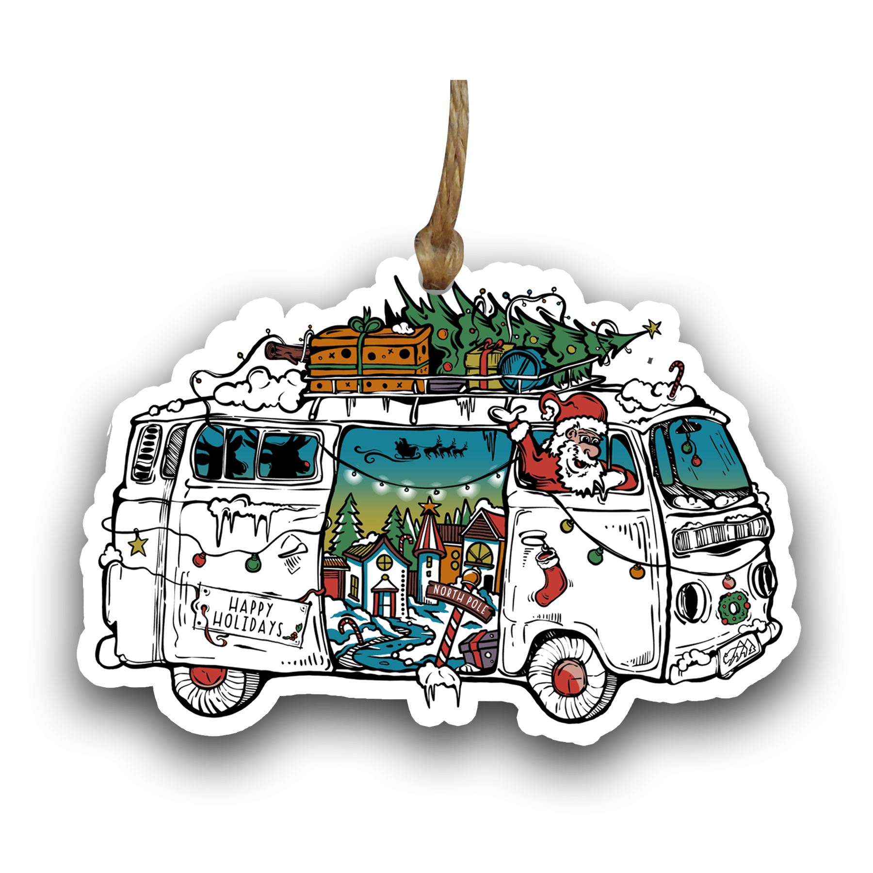 Holiday Road Trip Acrylic Ornament