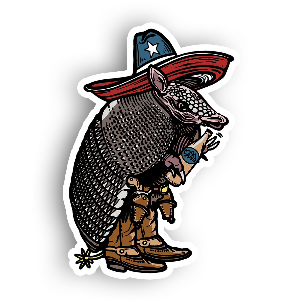 Texas Armadillo Sticker