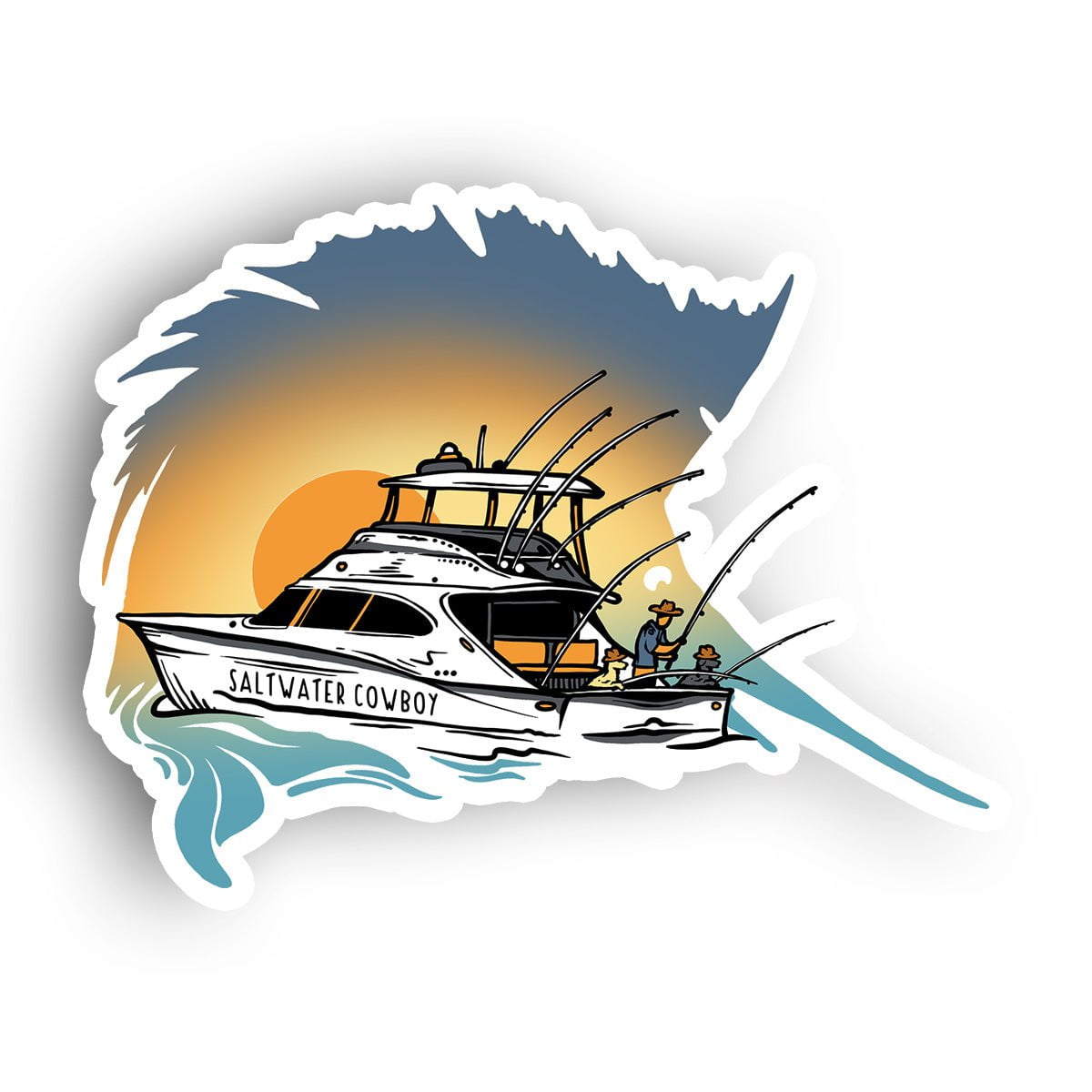 Saltwater Cowboy Sticker | Wild Tribute