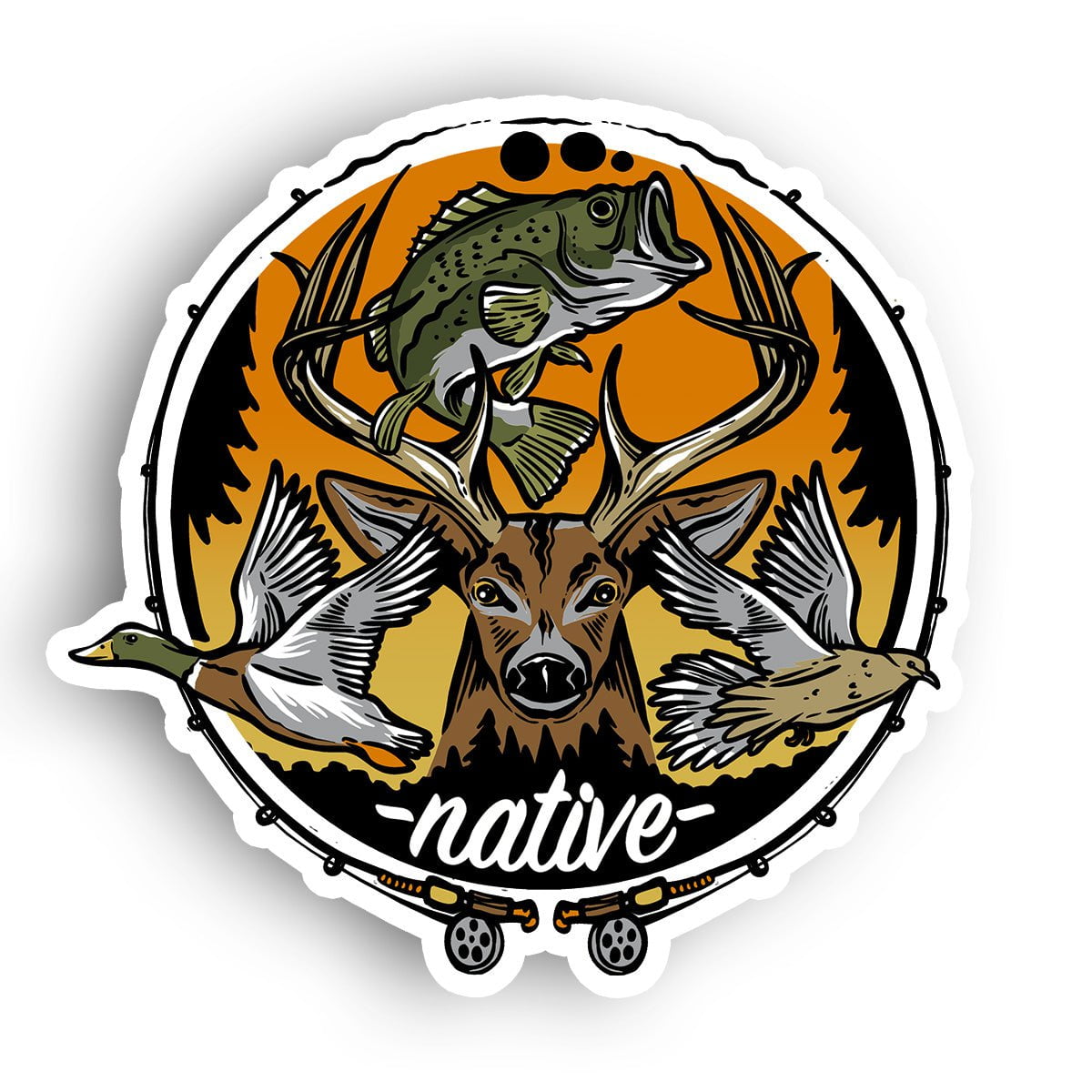 Native Button Sticker Native Sticker | Wild Tribute