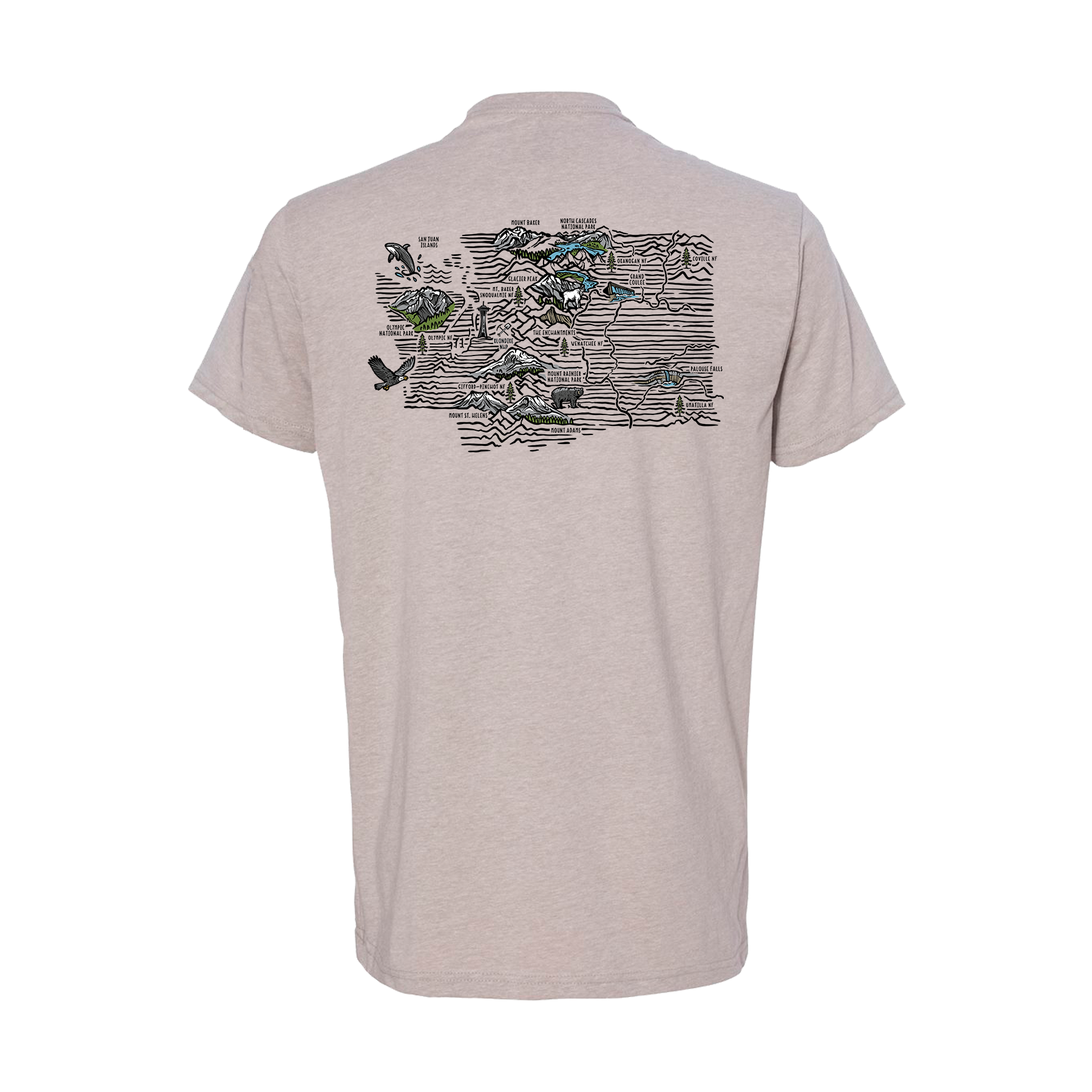 Washington Topo Map T-Shirt