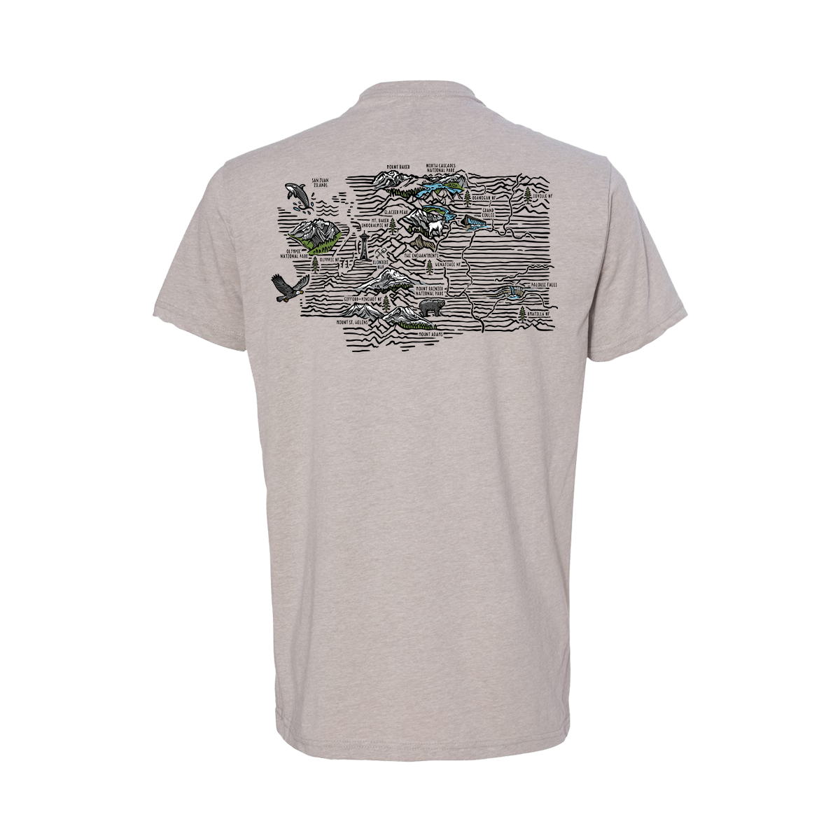 Washington Topo Map T-Shirt