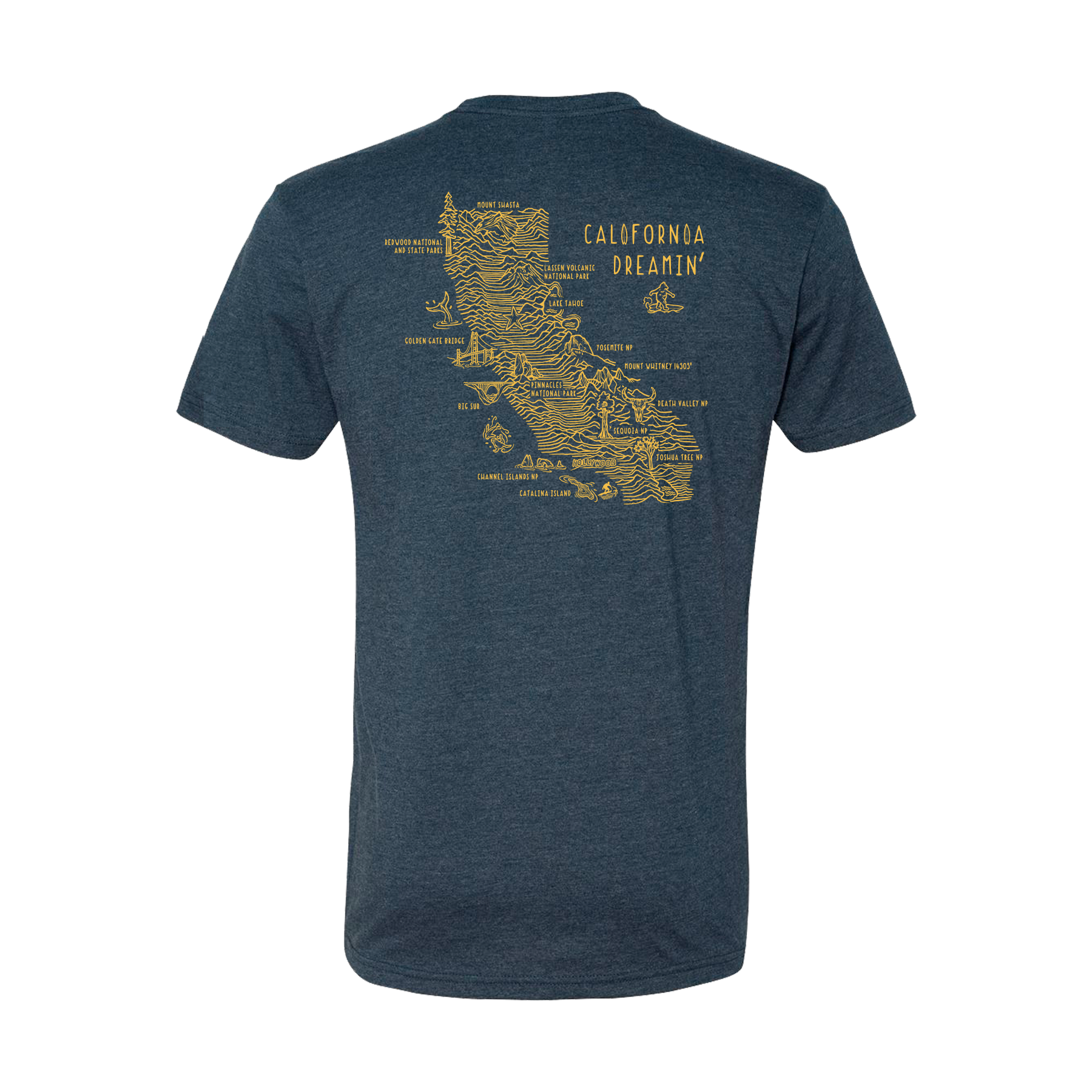 California Topo Map T-Shirt