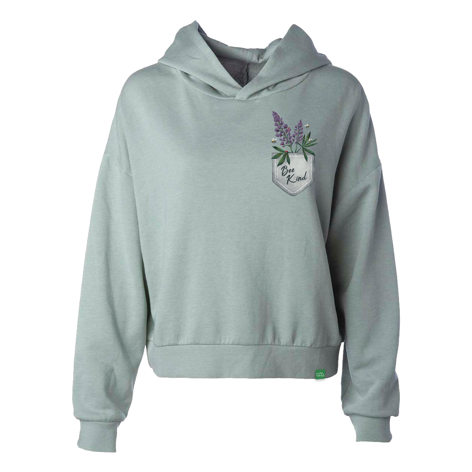 Bee Kind Flowers Women's Hip Height Hoodie