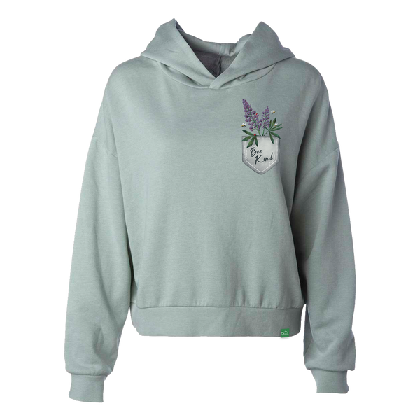 Bee Kind Flowers Women's Hip Height Hoodie