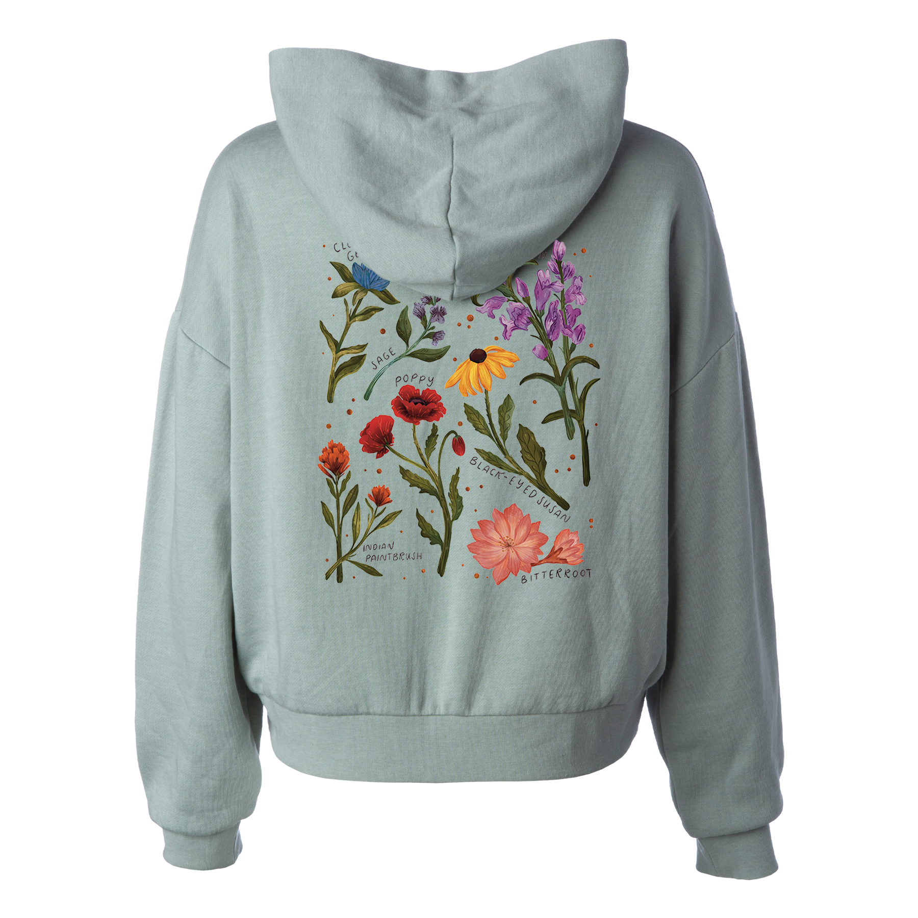 Bee Kind Flowers Women's Hip Height Hoodie