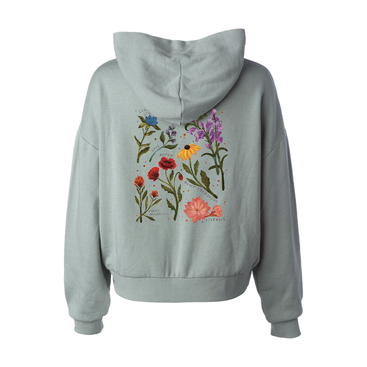 Bee Kind Flowers Women's Hip Height Hoodie