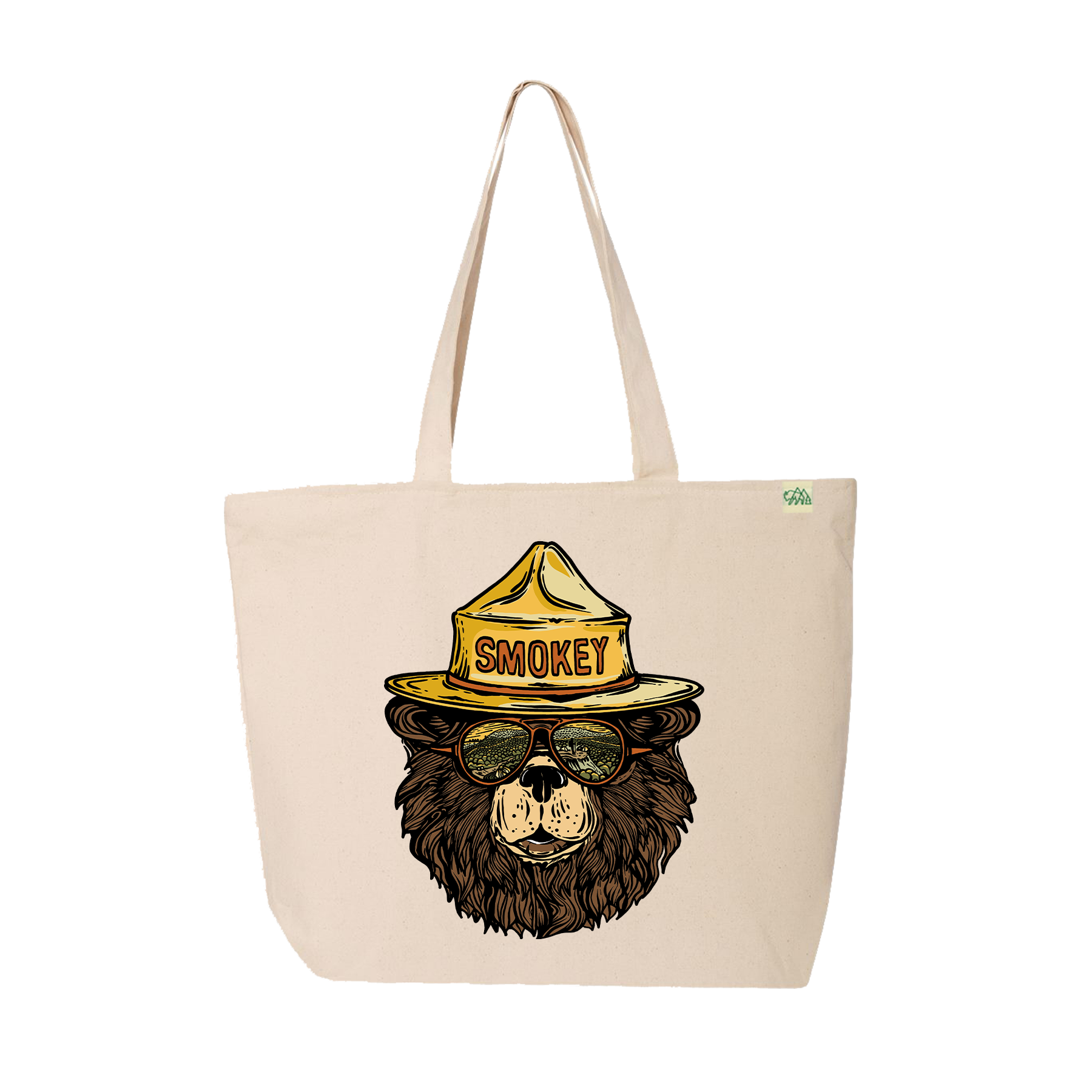 Groovy Smokey Bear Zipper Tote Bag