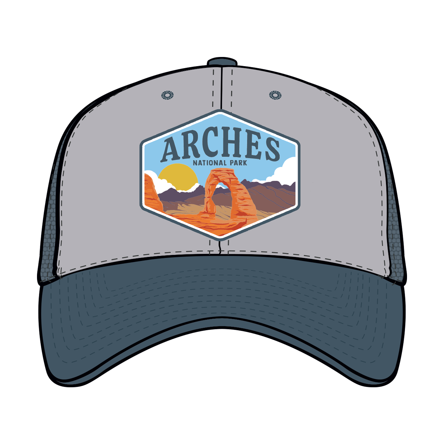 Arches Landscape Sketch Trucker Hat