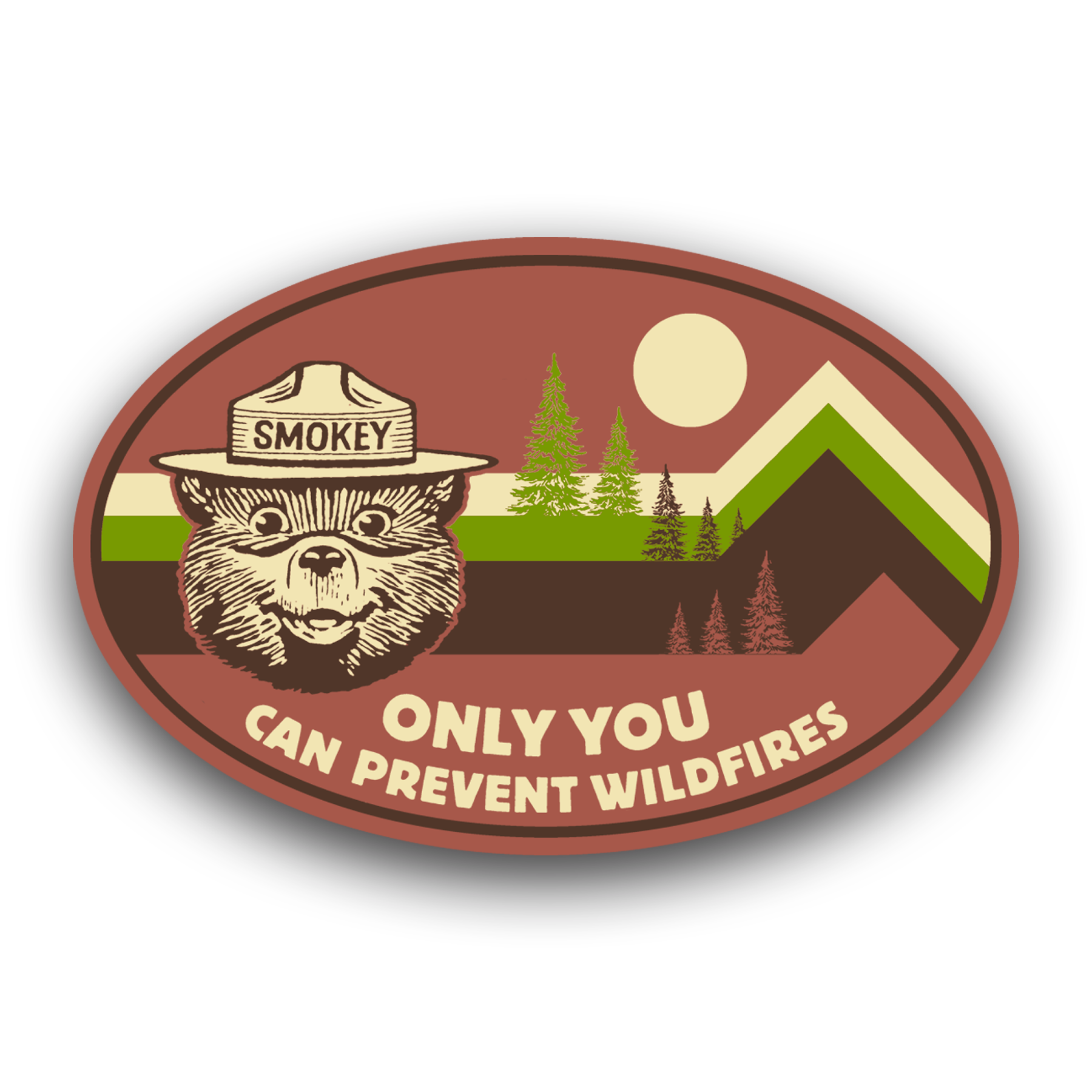 Smokey Vintage Stripe Sticker