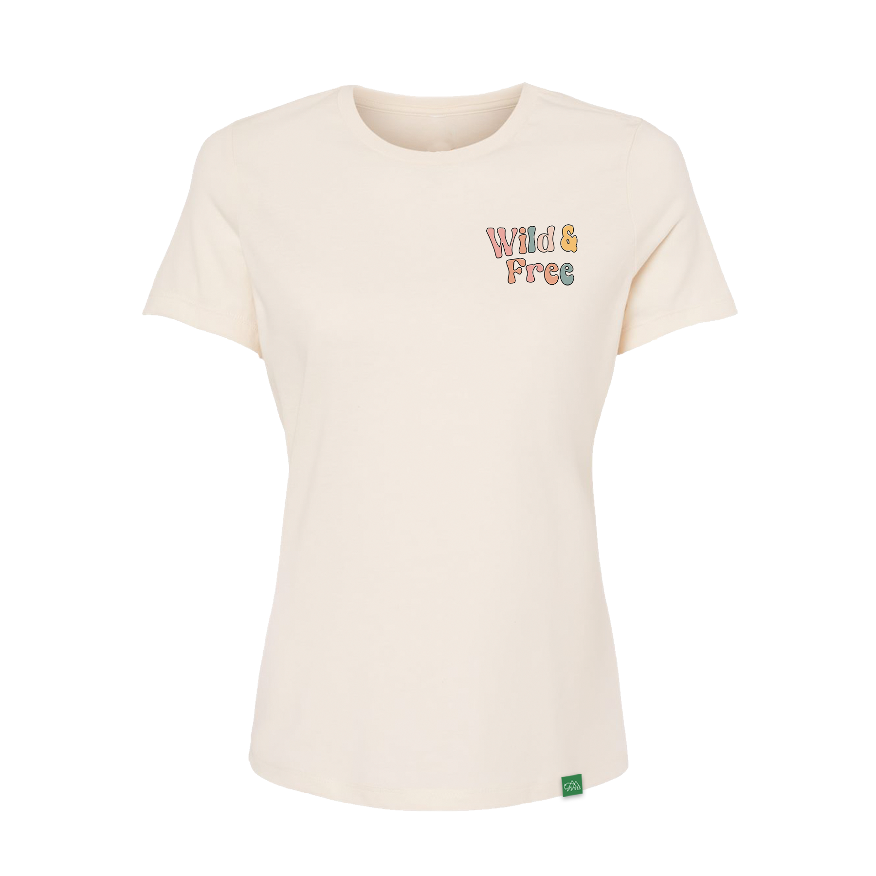 Wild and Free Flowers with Badge Women's Relaxed T-Shirt