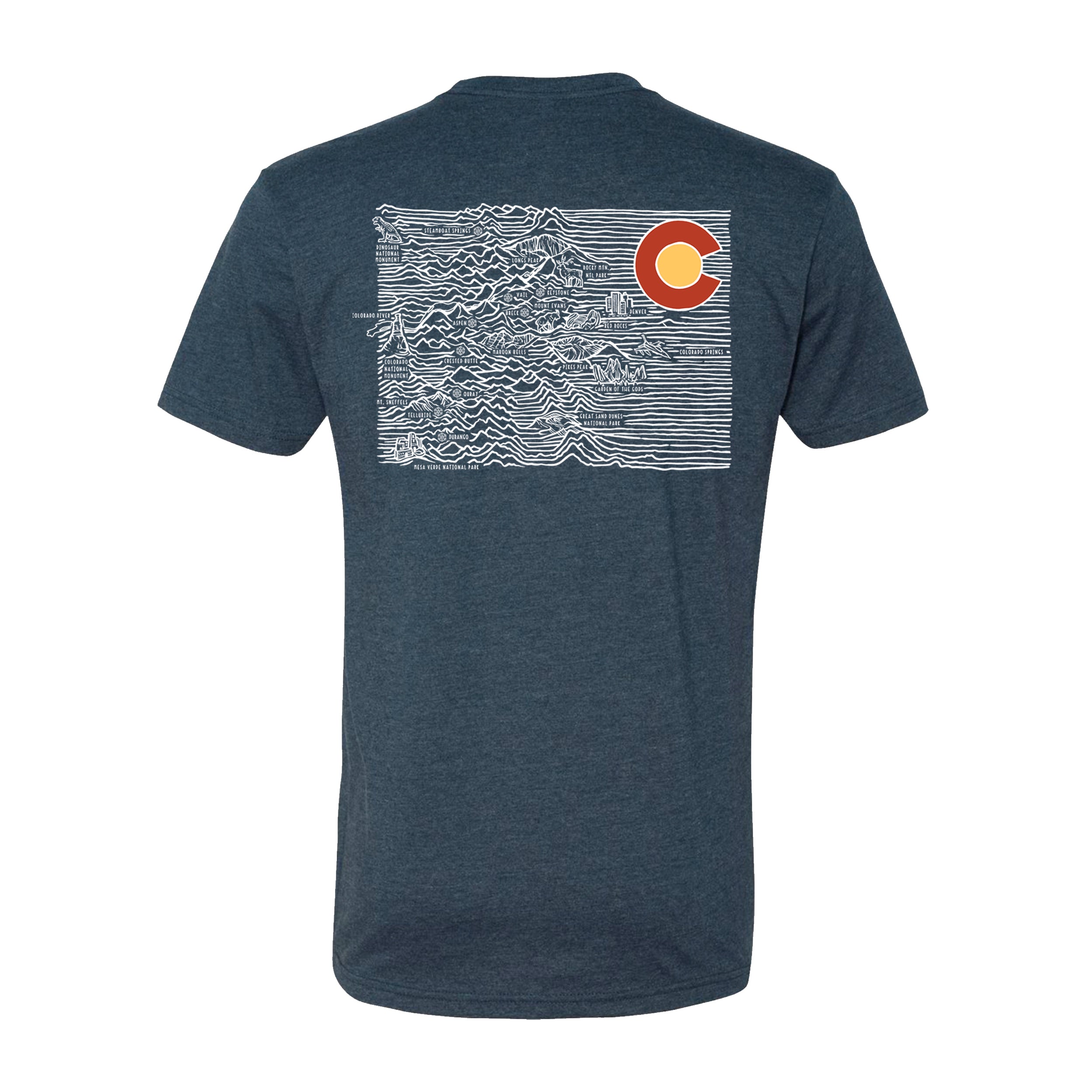 Colorado Topo Map T-Shirt