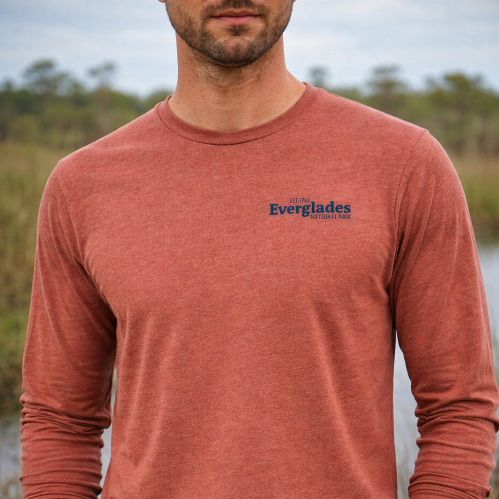 Everglades Alligator Sketch Long Sleeve T-Shirt