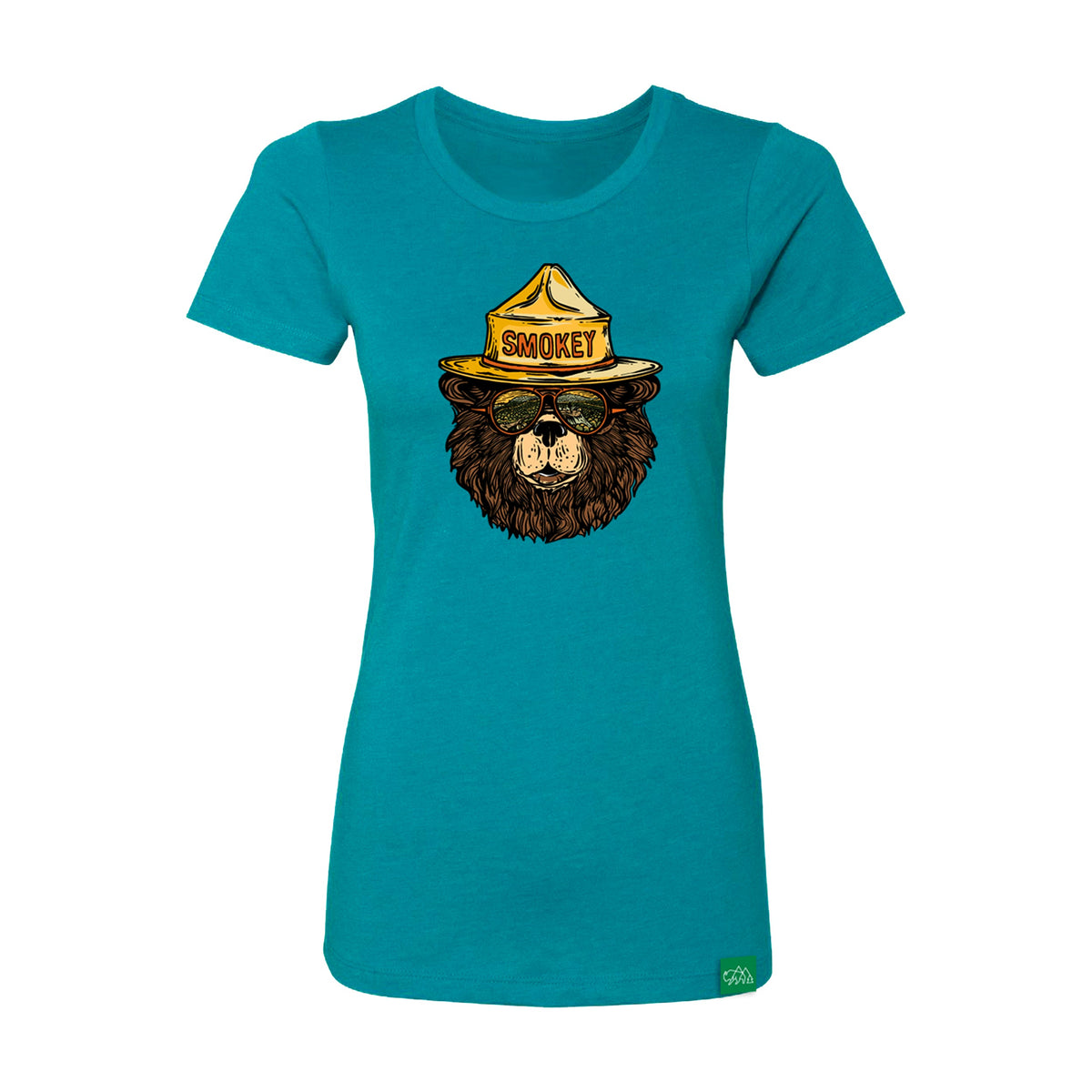 Women's Smokey Groovy Bear TShirt Wild Tribute
