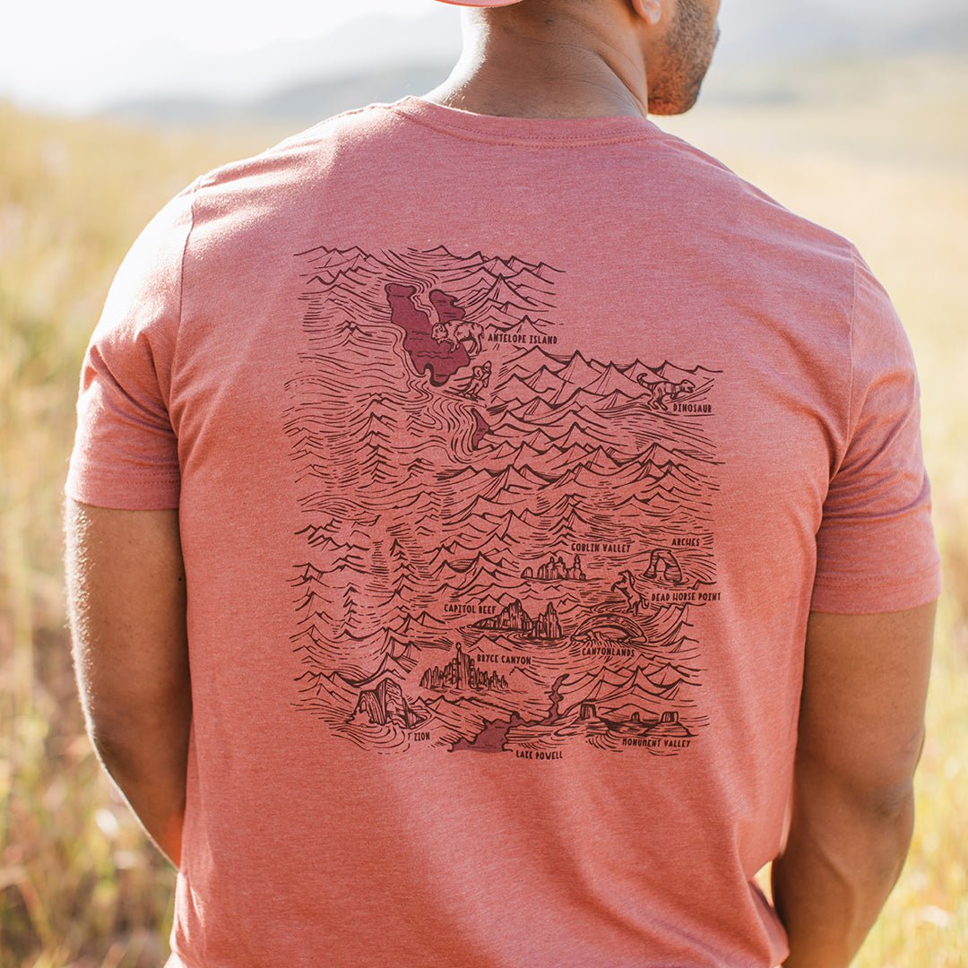 Utah Topo Map T-Shirt
