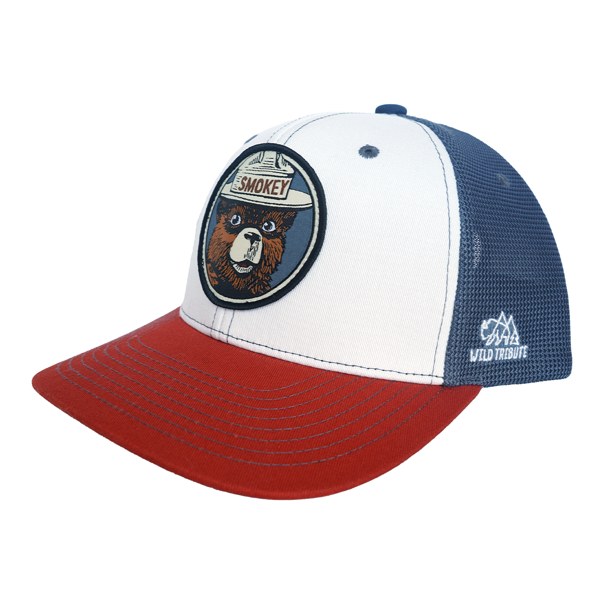 Smokey Vintage Bear Hat - Rust/Slate Blue