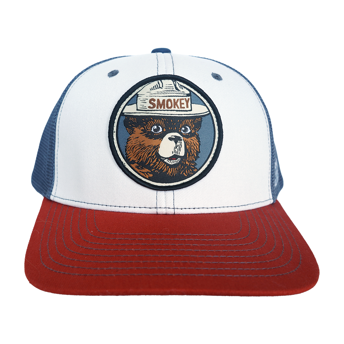 Smokey Vintage Bear Hat - Rust/Slate Blue