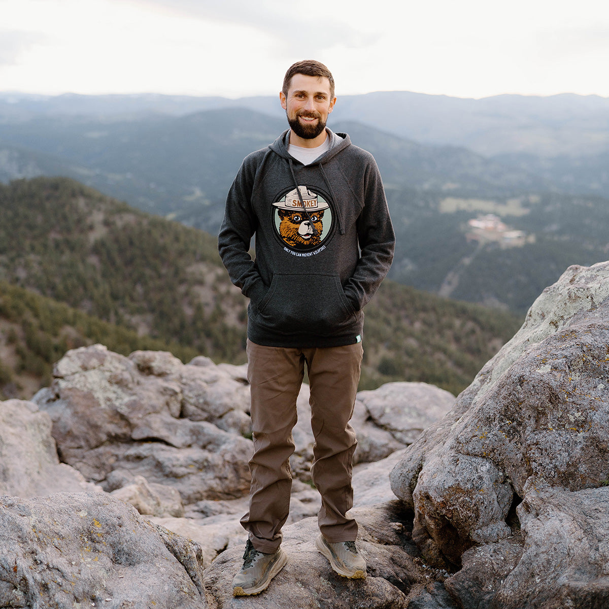 Vintage Smokey Bear Hoodie Sweatshirt