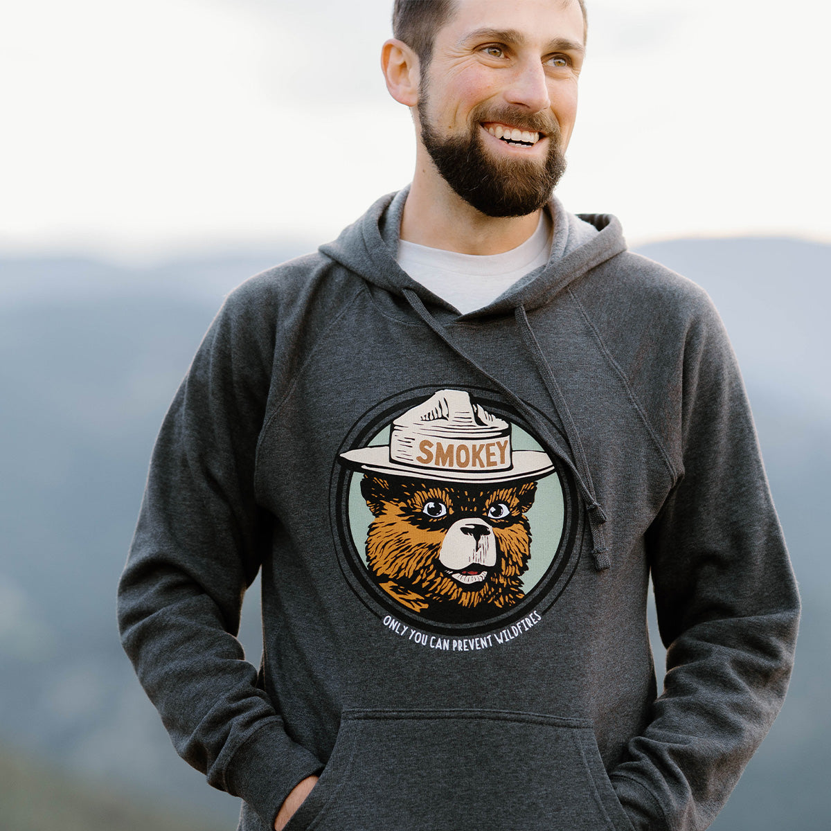Vintage Smokey Bear Hoodie Sweatshirt